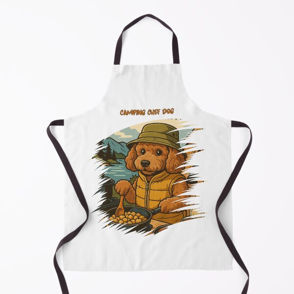Item preview, Camping Chef Dog T-Shirt – Funny Outdoor Cooking Tee for Dog Lovers designed and sold by VibeVault12.