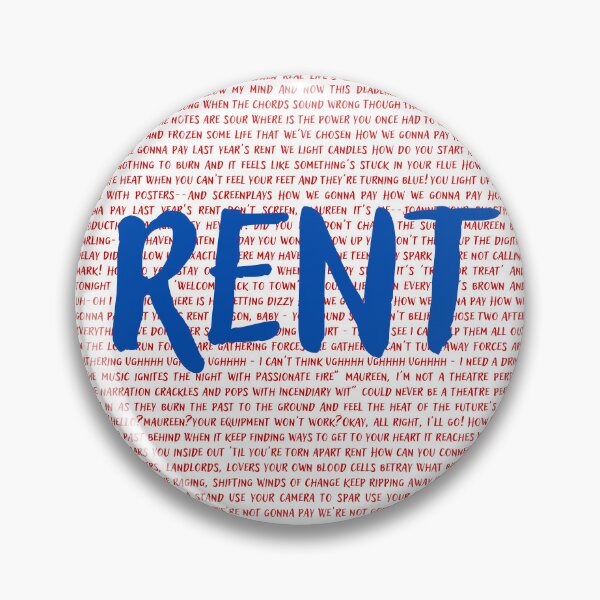 Item preview, Rent lyrics designed and sold by broadwaygirl142.