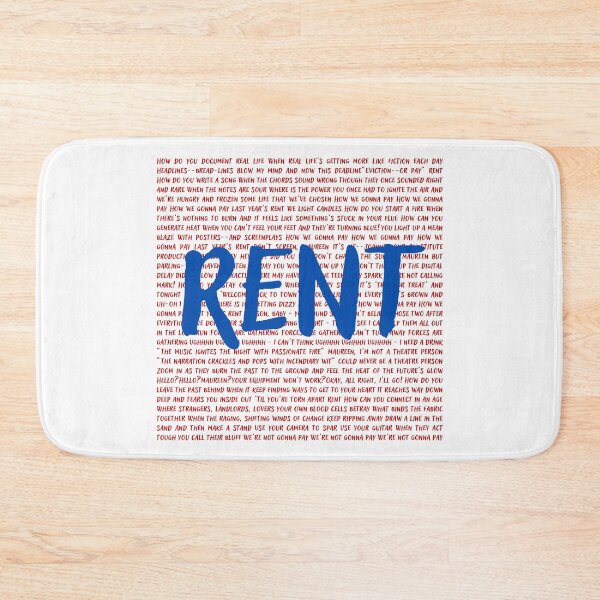 Item preview, Rent lyrics designed and sold by broadwaygirl142.