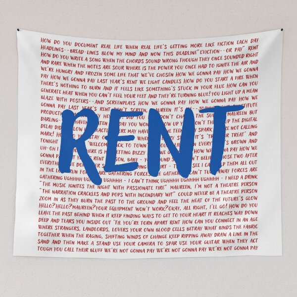 Item preview, Rent lyrics designed and sold by broadwaygirl142.