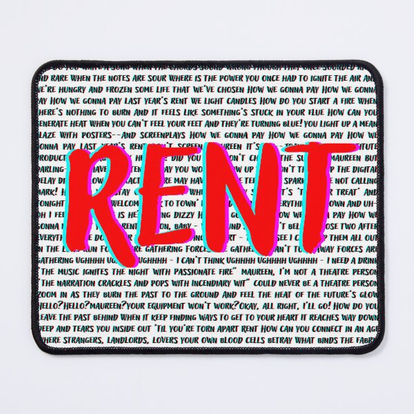 Item preview, Rent lyrics designed and sold by broadwaygirl142.