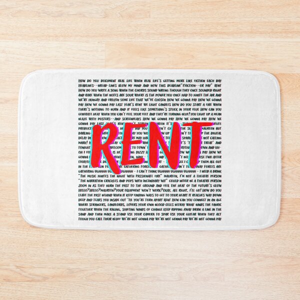 Item preview, Rent lyrics designed and sold by broadwaygirl142.