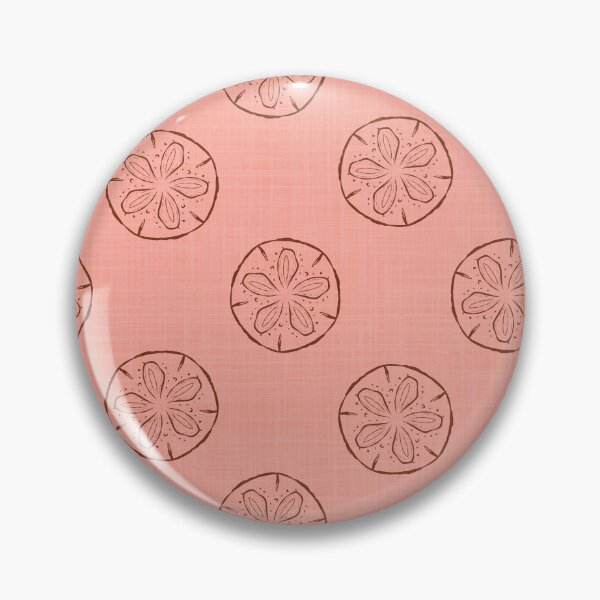 Item preview, Nautical Marine Life Sand Dollar on Linen Texture - Coral Pink designed and sold by JasmineGDesigns.