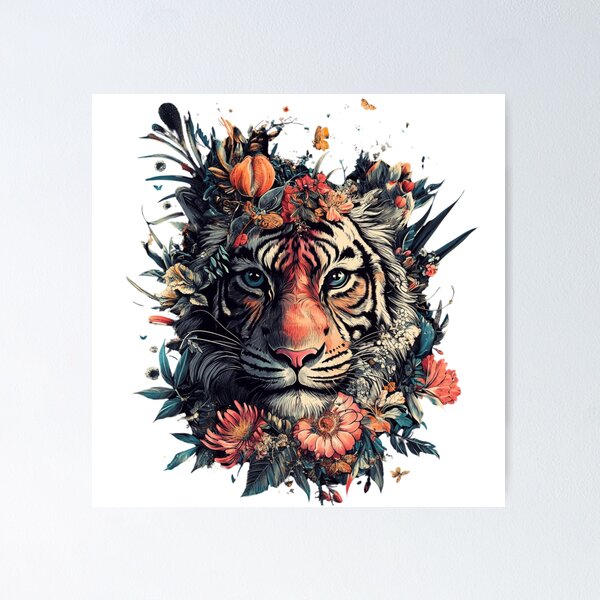 Item preview, Wild Tiger Design designed and sold by NicolasGlowArt.