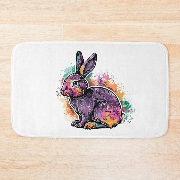 Item preview, colorful bunny groovy art designed and sold by MaveArts.