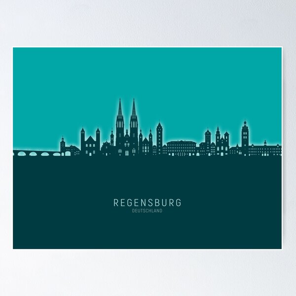 Item preview, Regensburg Germany Skyline designed and sold by ArtPrints.