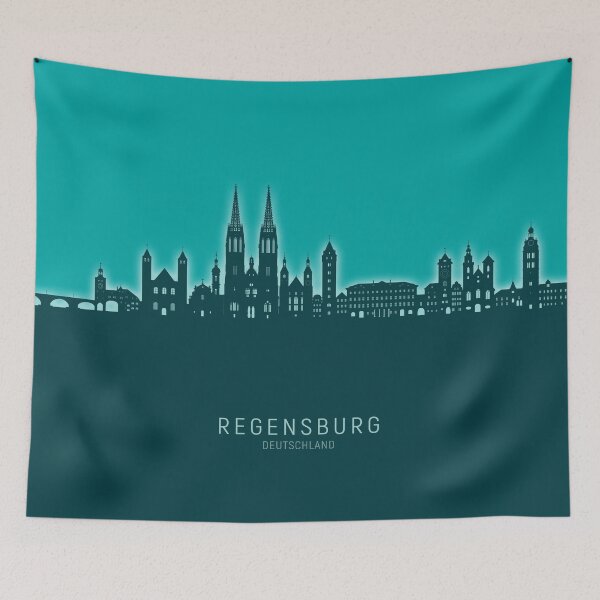 Item preview, Regensburg Germany Skyline designed and sold by ArtPrints.