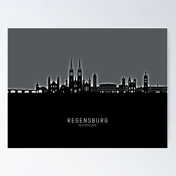 Item preview, Regensburg Germany Skyline designed and sold by ArtPrints.