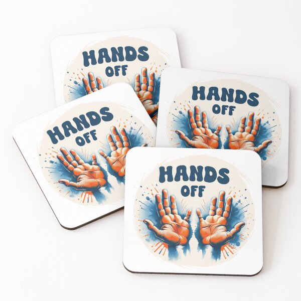 Item preview, "HANDS OFF T-Shirt – Bold Statement Tee with Stylized Stop Gesture" designed and sold by VibeVault12.