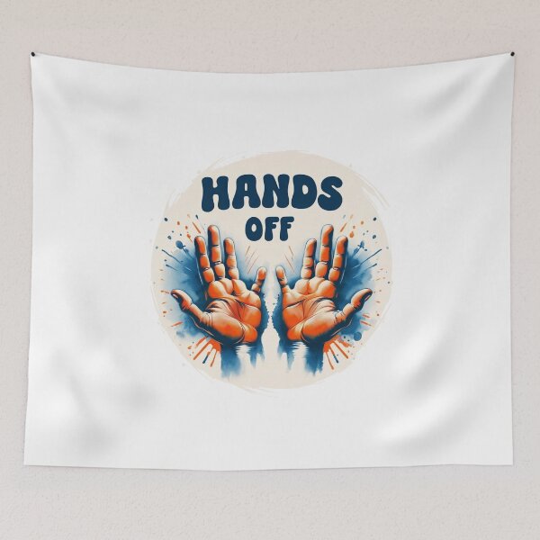 Item preview, "HANDS OFF T-Shirt – Bold Statement Tee with Stylized Stop Gesture" designed and sold by VibeVault12.
