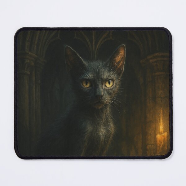 Item preview, Shadow of the Arch – Lykoi Cat in Gothic Revival Style designed and sold by LesChatsArt.