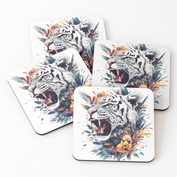 Item preview, White Tiger in Wild designed and sold by NicolasGlowArt.