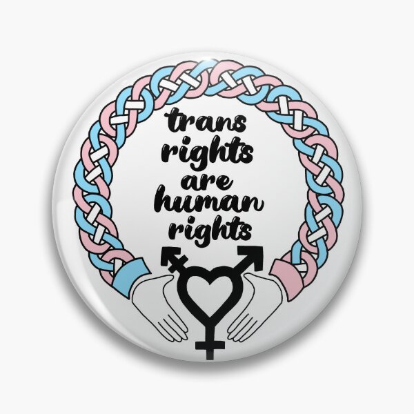 Item preview, trans rights are human rights - Irish claddagh designed and sold by Nyctolust.