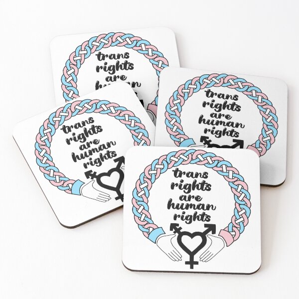 Item preview, trans rights are human rights - Irish claddagh designed and sold by Nyctolust.