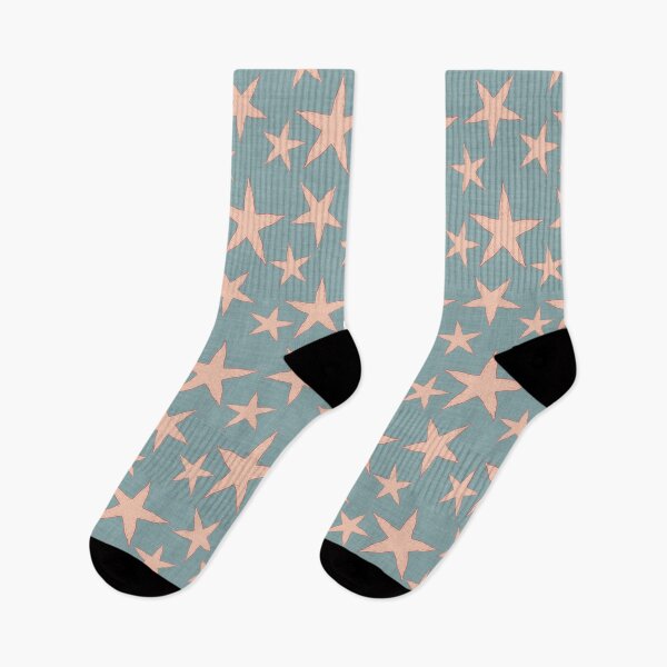 Item preview, Nautical Marine Life Starfish on Linen Texture - Dusty Blue designed and sold by JasmineGDesigns.