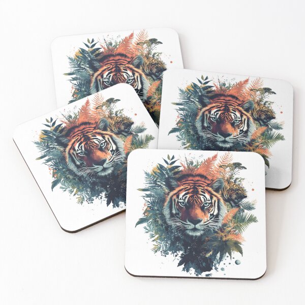 Item preview, Tiger Face in Wild designed and sold by NicolasGlowArt.