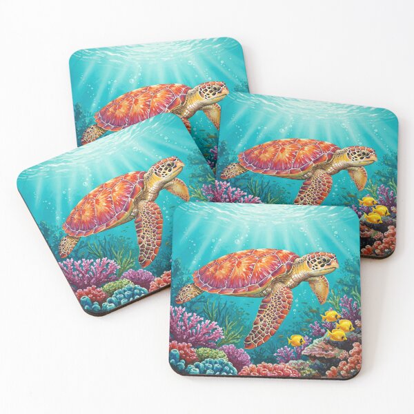 Item preview, Colorful Watercolor Sea turtle designed and sold by svarupa.
