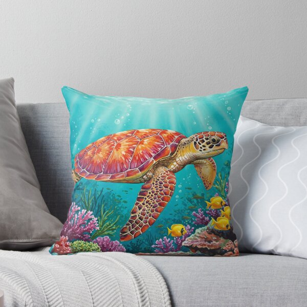 Item preview, Colorful Watercolor Sea turtle designed and sold by svarupa.