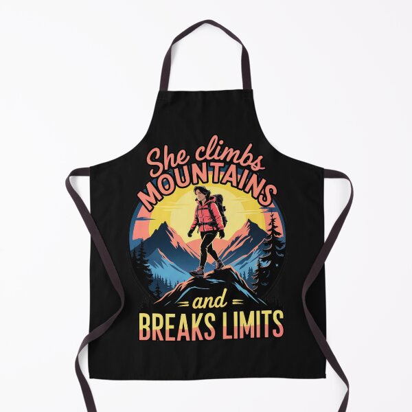 Item preview, She Climbs Mountains And Breaks Limits: Empowering Women Adventurers And Outdoor Enthusiasts designed and sold by elynne9.