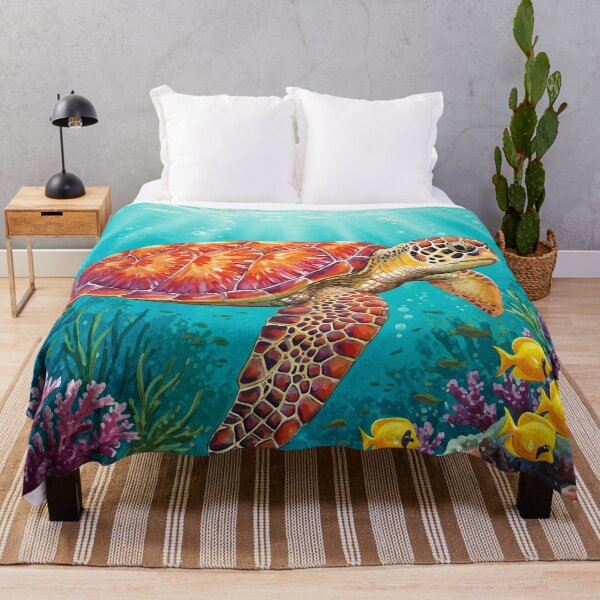 Item preview, Colorful Watercolor Sea turtle designed and sold by svarupa.