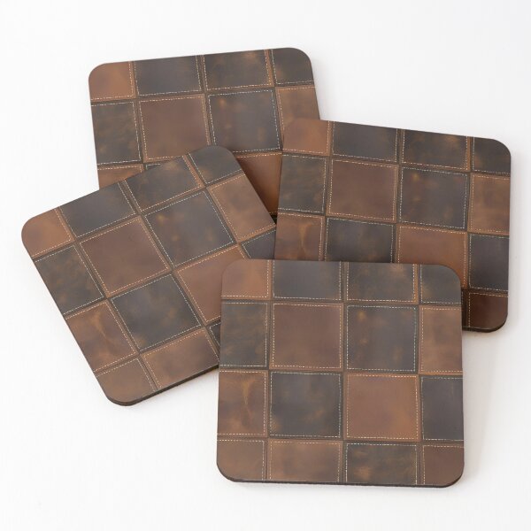 Item preview, Distressed Leather Patchwork with Stitch Detail designed and sold by SurfaceCraft Studio.