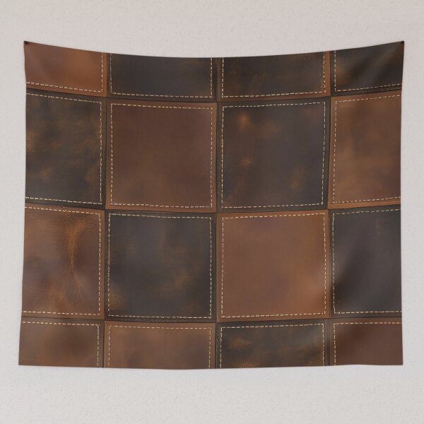 Item preview, Distressed Leather Patchwork with Stitch Detail designed and sold by SurfaceCraft Studio.