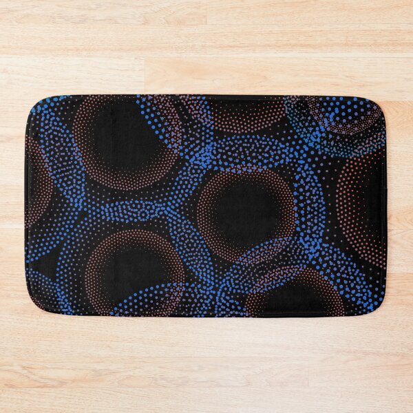 Item preview, Blue Orange Dotted Rings Pattern designed and sold by Art Shimmers.