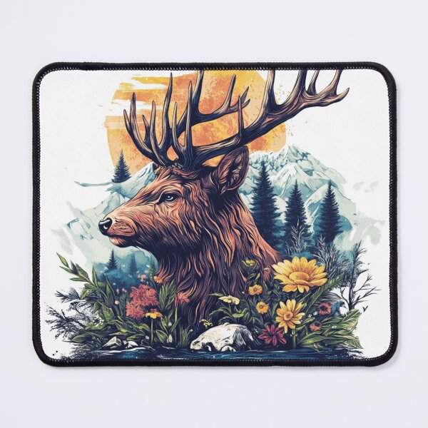 Item preview, Deer in Wild Landscape designed and sold by NicolasGlowArt.