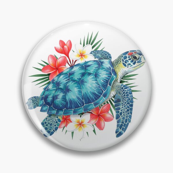 Item preview, Sea Turtle with Flowers  designed and sold by svarupa.