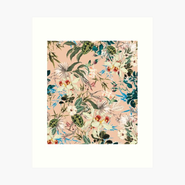Item preview, Exotic Flowers on Peach Background  designed and sold by CountyKent.