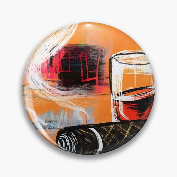 Item preview, Red Wine and Cigar Bliss - Dynamic Abstract Composition with Swirling Smoke and Vivid Hues designed and sold by OlfactoART Studio.