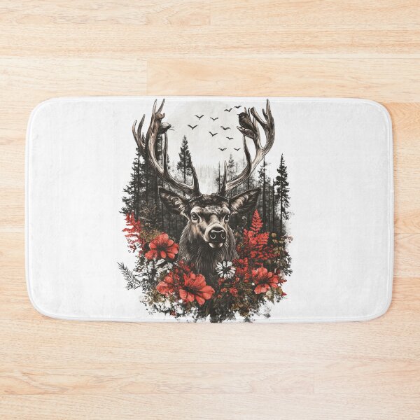 Item preview, Deer Between Red designed and sold by NicolasGlowArt.