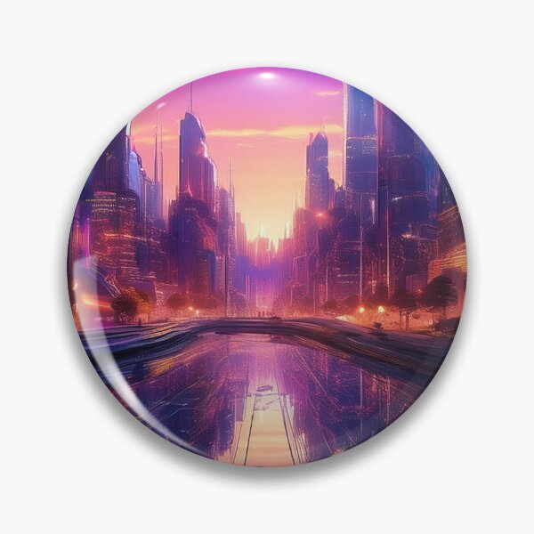 Item preview, City of Infinite Twilight - Futuristic & Spiritual Art designed and sold by HighestMind_888.