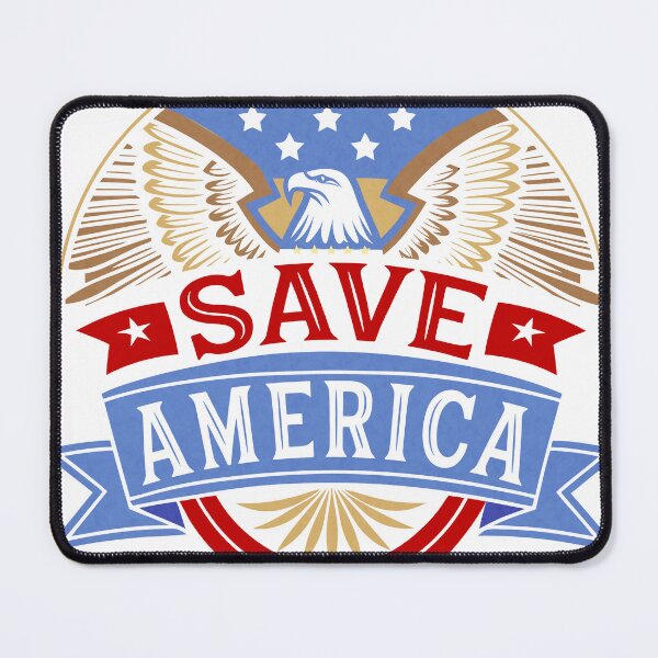 Item preview, Save America Proud Eagle and USA Flag designed and sold by AntiqueImages.