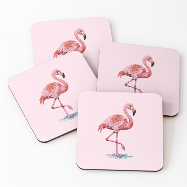 Item preview, Flamingo Embroidery Patch – Tropical Bird Stitch designed and sold by svarupa.