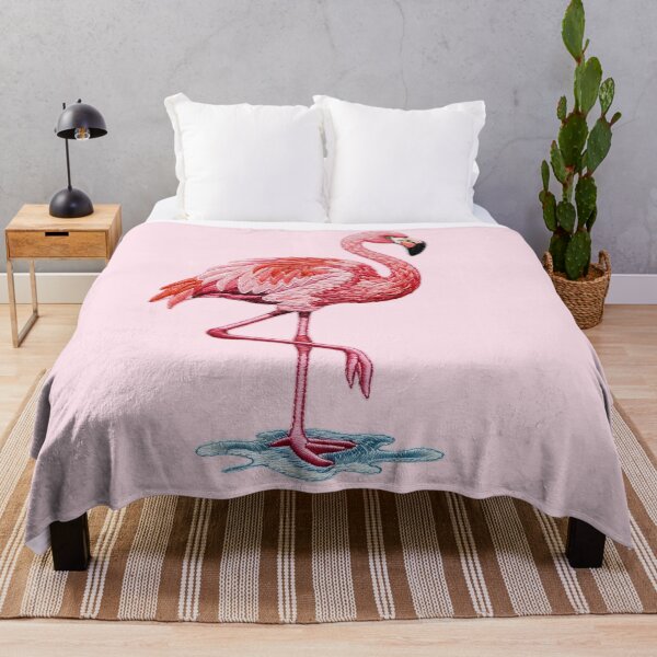 Item preview, Flamingo Embroidery Patch – Tropical Bird Stitch designed and sold by svarupa.