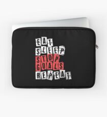 EAT SLEEP STOP GOALS REPEAT Soccer Hockey... Laptop Sleeve