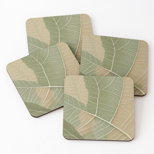 Item preview, Layered Leaf Veins on Earthy Surface designed and sold by SurfaceCraft Studio.