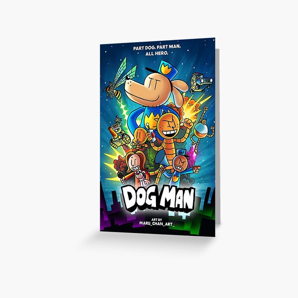 Item preview, Dog Man Movie Poster In Dog Man Comics Art style  designed and sold by Maru-Chan-Shop.
