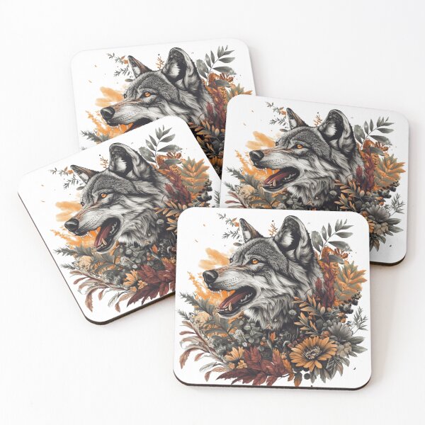 Item preview, Wolf and Flowers designed and sold by NicolasGlowArt.