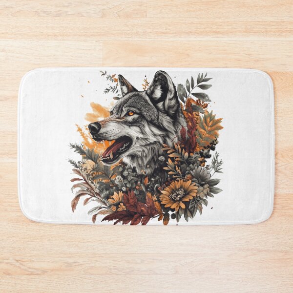 Item preview, Wolf and Flowers designed and sold by NicolasGlowArt.