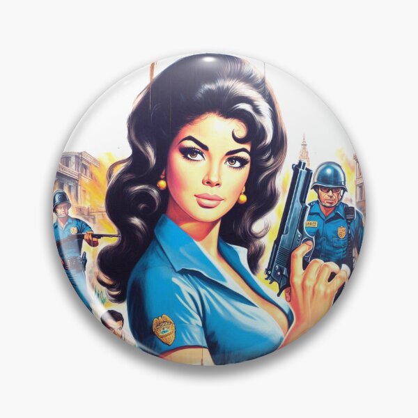 Item preview, Retro Action Girl designed and sold by PulpVintage.
