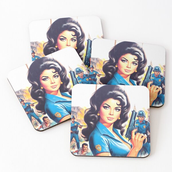 Item preview, Retro Action Girl designed and sold by PulpVintage.