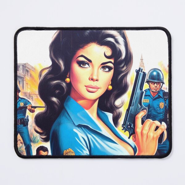 Item preview, Retro Action Girl designed and sold by PulpVintage.
