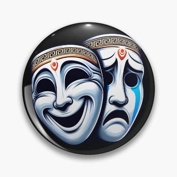 Item preview, Theater Masks of Comedy and Tragedy designed and sold by Hirako Nakatsu.