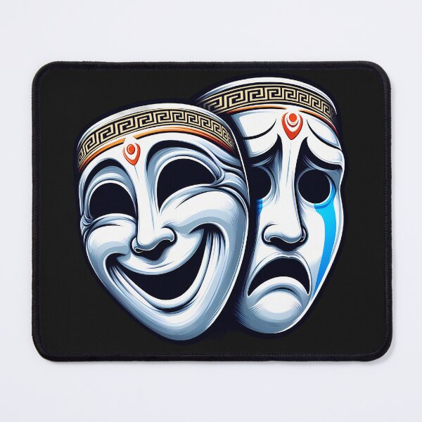 Item preview, Theater Masks of Comedy and Tragedy designed and sold by Hirako Nakatsu.