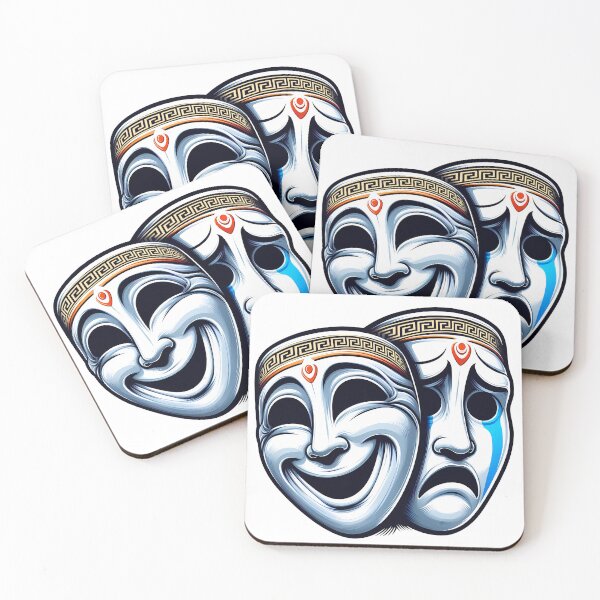 Item preview, Theater Masks of Comedy and Tragedy designed and sold by Hirako Nakatsu.