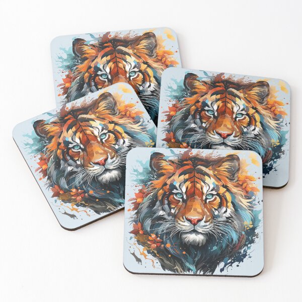 Item preview, Radiant Tiger in Watercolor designed and sold by Hirako Nakatsu.
