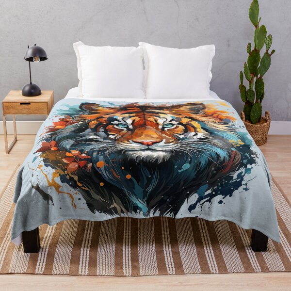 Item preview, Radiant Tiger in Watercolor designed and sold by Hirako Nakatsu.