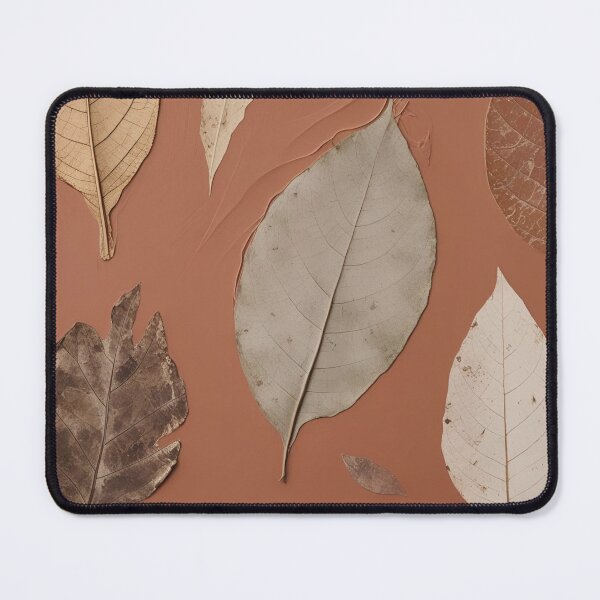Item preview, Pressed Autumn Leaves on Terracotta Surface designed and sold by SurfaceCraft Studio.